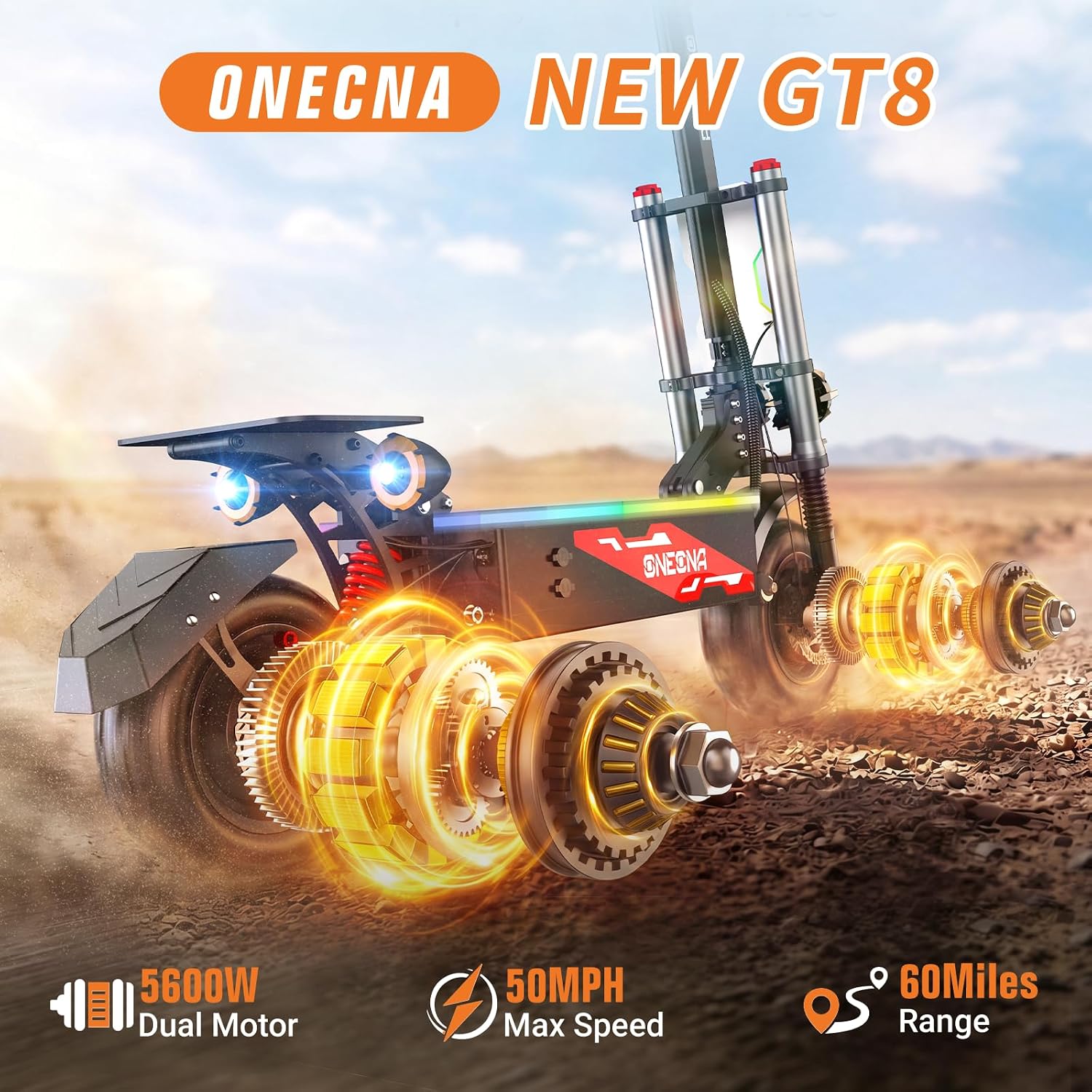 ONECNA GT8PRO, monopattino ele - 60V 5600W Dual Motor Electric Scooter recensione e prezzo
