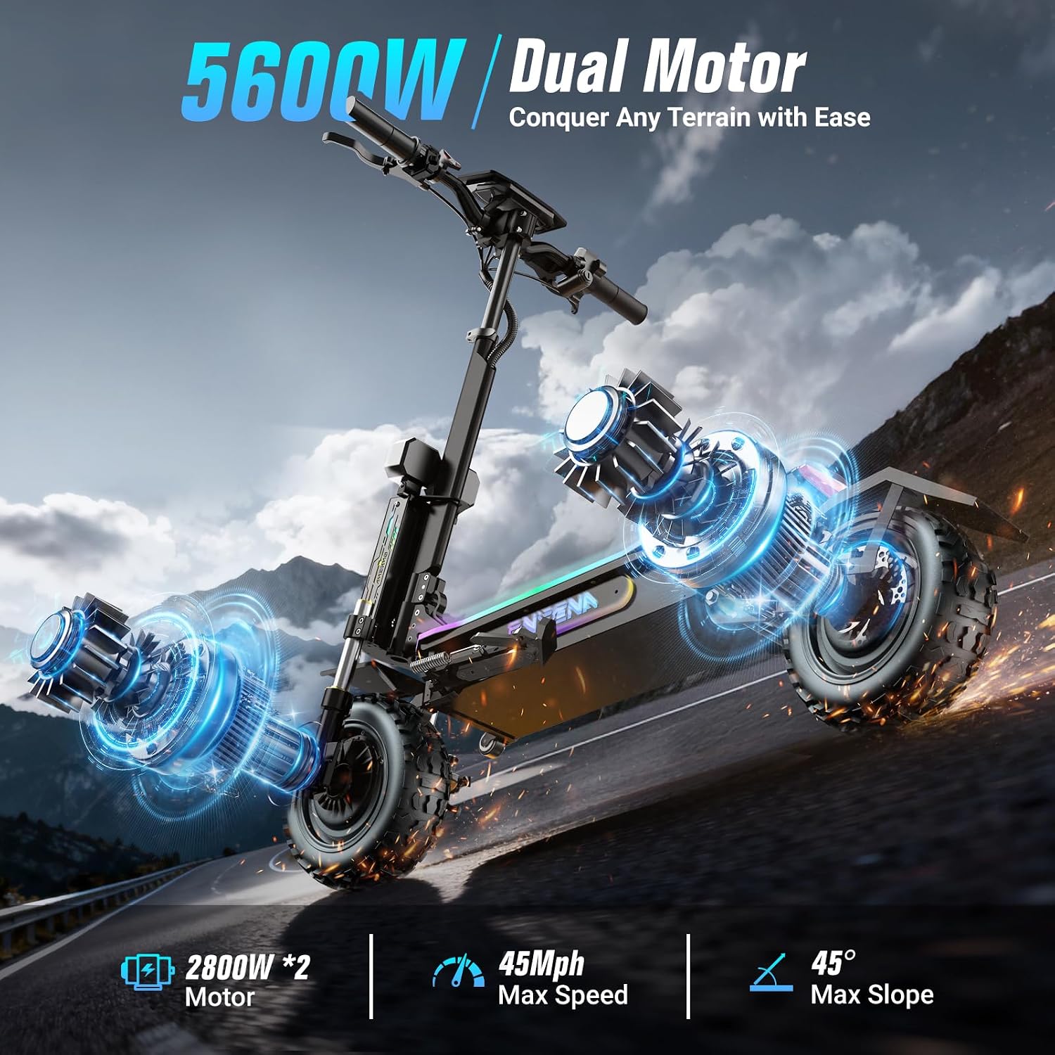 Monopattini elettrici GT7 per  - 60V 5600W Dual Motor Electric Scooter recensione e prezzo