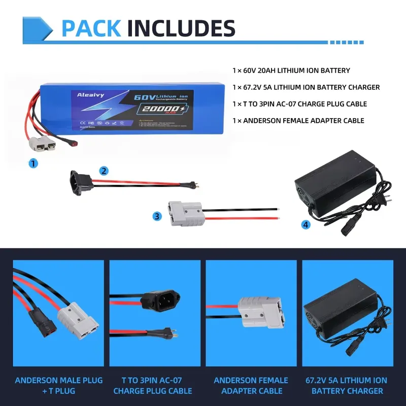   Pacco batteria al litio 2170 - 60V 30Ah Electric Scooter Battery recensione e prezzo